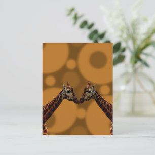 Giraffe Selbstreflexion, Postkarte