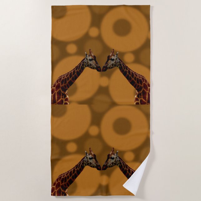 Giraffe Selbstreflexion, Strandtuch (Vorderseite)