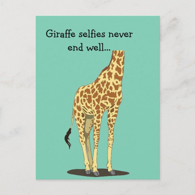 Giraffe selbt nie gut... postkarte (Vorderseite)