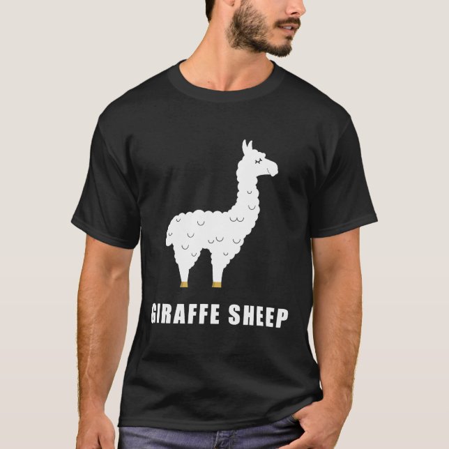GIRAFFE SHEEP Funny Lama Meme Animal Meme Interne T-Shirt (Vorderseite)