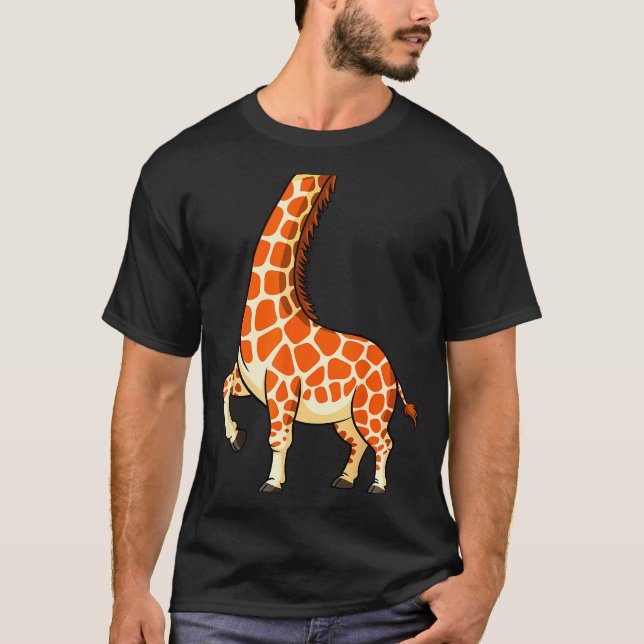 Giraffe Shirt Adult Men Women Kids Giraffe Costume (Vorderseite)