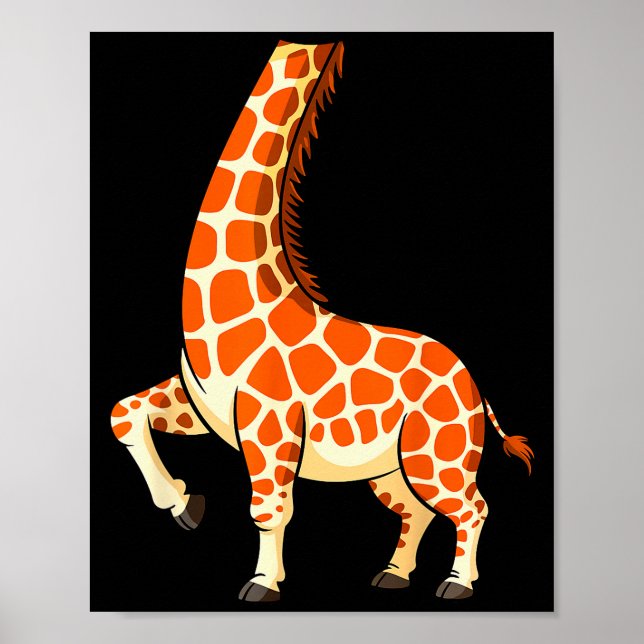 Giraffe Shirt Adult Men Women Kids Giraffe Costume Poster (Vorne)