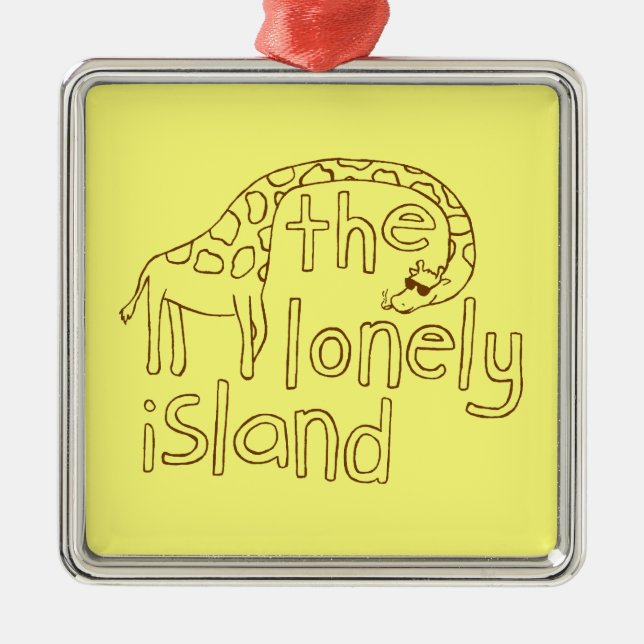 Giraffe Silbernes Ornament (Vorne)