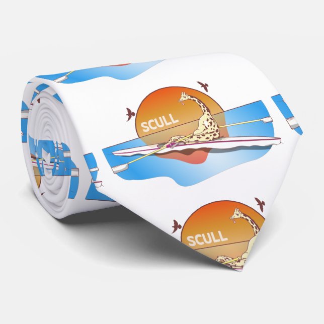 Giraffe-Single-Skulpturenboot Krawatte (Gerollt)