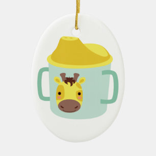 Giraffe Sippy Schale Keramikornament