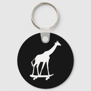 Giraffe Skateboarding Skateboard Schlüsselanhänger