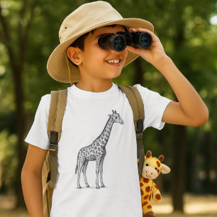 Giraffe Sketch Kids' Safari T-Shirt