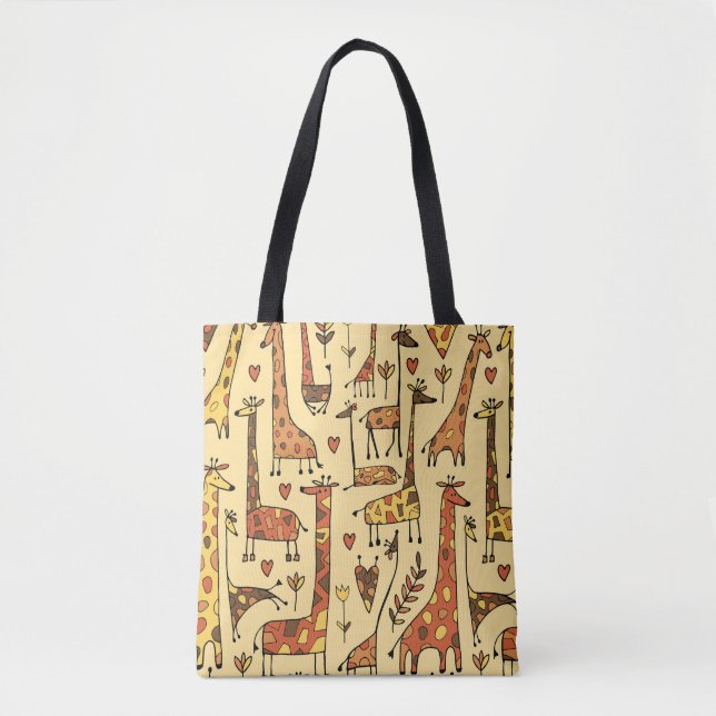Giraffe Sketch, Spaß Nahtloses Design. (Vorderseite)