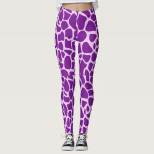 Giraffe Skin Lila Textur Leggings
