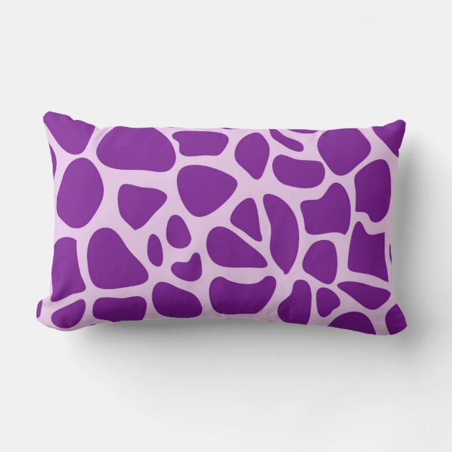 Giraffe Skin Lila Textur Lendenkissen (Vorderseite)