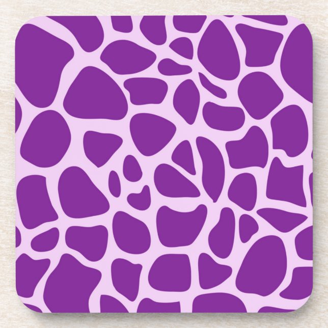 Giraffe Skin Lila Texture-23324 Getränkeuntersetzer (Vorderseite)