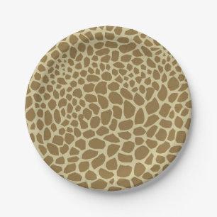 Giraffe Skin Pattern Pappteller
