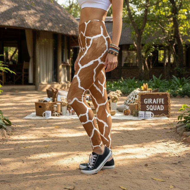 Giraffe Skin Pattern Saddle Brown ID1152 Leggings (Von Creator hochgeladen)