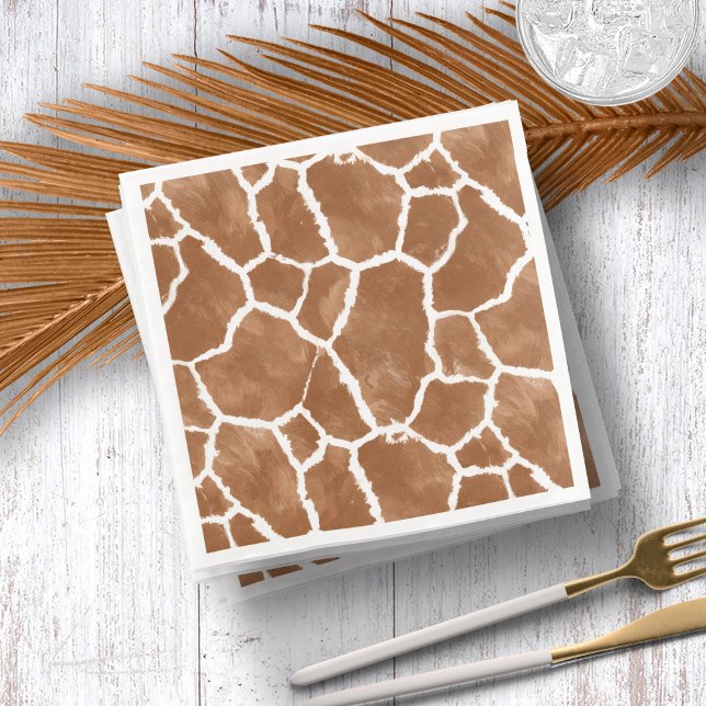 Giraffe Skin Pattern Saddle Brown ID1152 Serviette (Von Creator hochgeladen)