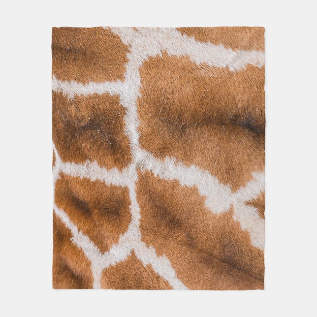 Giraffe Skin: Realistische Tiertextur Fleecedecke (Vorderseite)