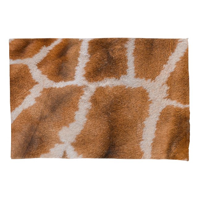 Giraffe Skin: Realistische Tiertextur Kissenbezug (Vorderseite)