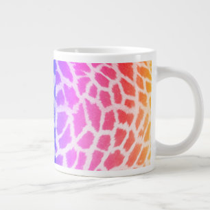 Giraffe Skin Texture Rainbow Color Pattern Jumbo-Tasse