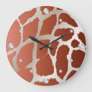 Giraffe Skin Wall Clock Große Wanduhr