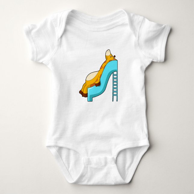 Giraffe Slide Baby Strampler (Vorderseite)