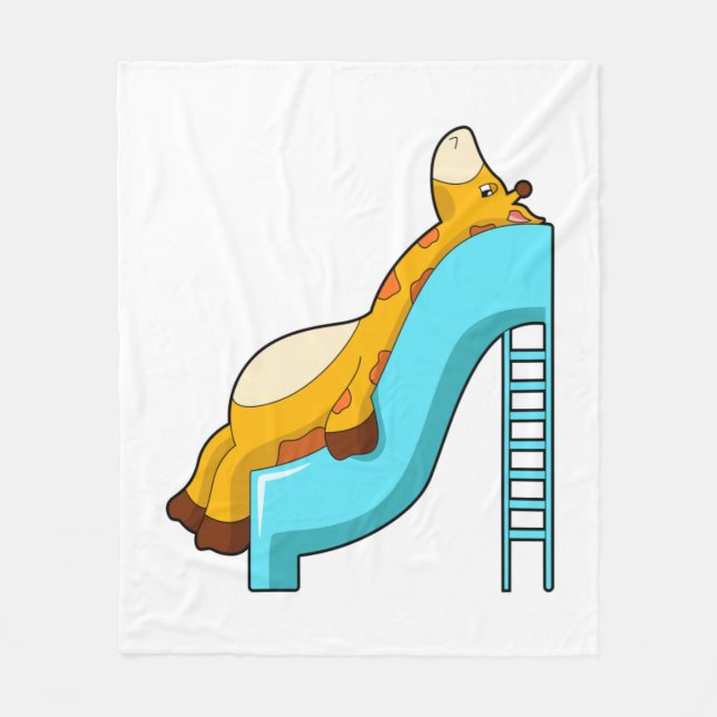 Giraffe Slide Fleecedecke (Vorderseite)