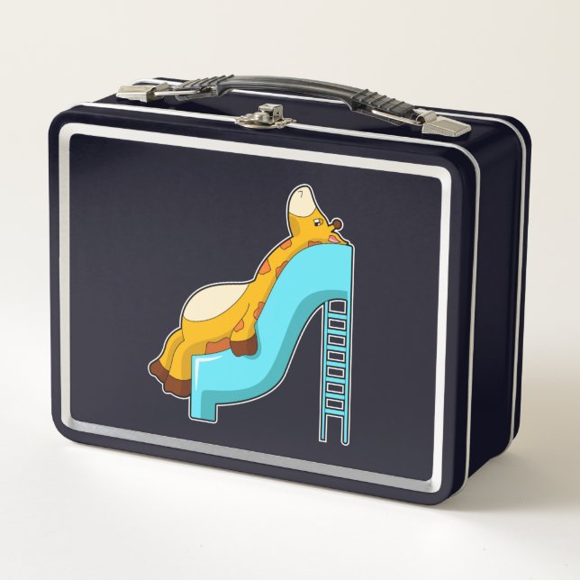 Giraffe Slide Metall Brotdose (Vorderseite)