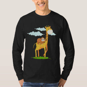 Giraffe Sloth Funny für Kinder T-Shirt
