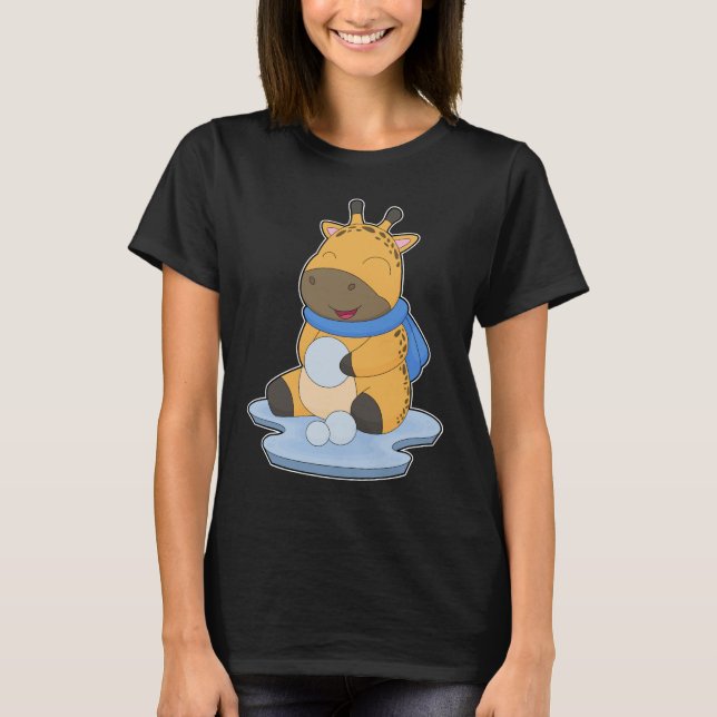 Giraffe Snow ball T-Shirt (Vorderseite)