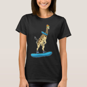 Giraffe Snowboard Wintersport T-Shirt