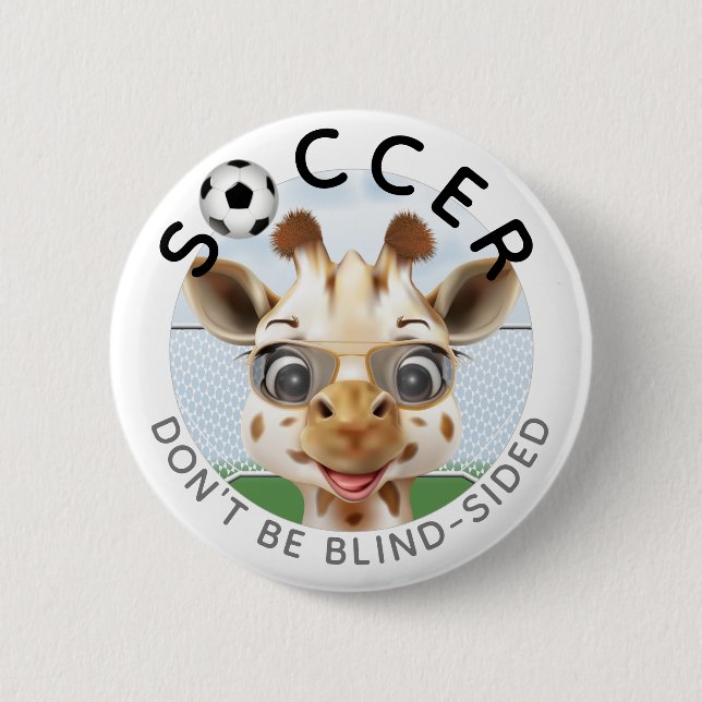Giraffe Soccer Button (Vorderseite)