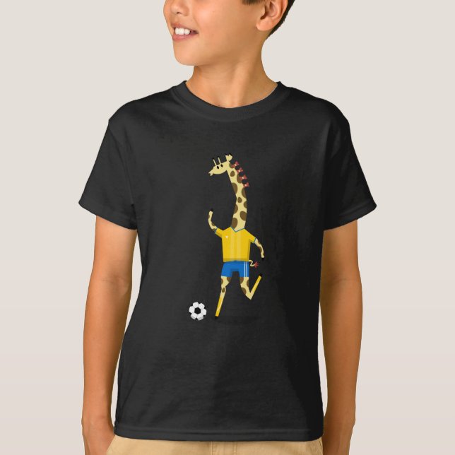 Giraffe Soccer Sport T - Shirt (Vorderseite)