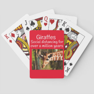 Giraffe Social Distancing Six Fest von Funnycomb Spielkarten