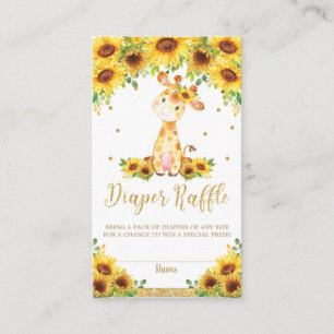 Giraffe Sonnenblumendusche Windelwascher Begleitkarte