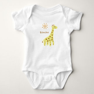 Giraffe & Sonnenschein personalisierter Baby-Body Baby Strampler