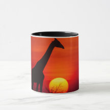 Giraffe Sonnenuntergang Tasse