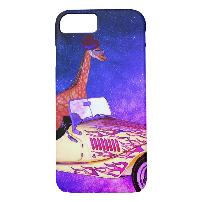 Giraffe Space Apple iPhone 7 Slim Maple Wood Case (Rückseite)