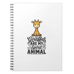 Giraffe Spirit Animal Vintage Gravur Shirt Desi Notizblock
