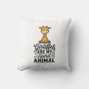 Giraffe Spirit Animal Vintage Gravur T-Shirt Desi Kissen