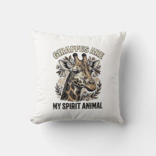 Giraffe Spirit Tier Vintage Gravur T-Shirt Desi Kissen