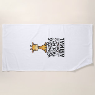 Giraffe Spirit Tier Vintage Gravur T-Shirt Desi Strandtuch
