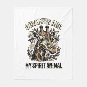 Giraffe-Spirit-Tier Vintage-Stich-Shirt Desi Fleecedecke