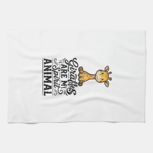 Giraffe-Spirit-Tier Vintage-Stich-Shirt-Desi Geschirrtuch