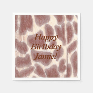 Giraffe Spots Safari Geburtstag Napkins Serviette