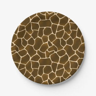 Giraffe Spots Wild Safari Tierausdruck Pappteller