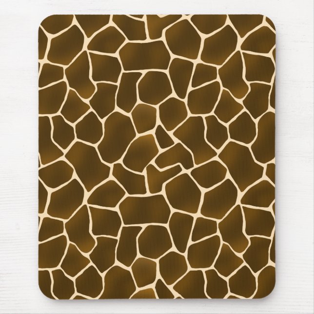 Giraffe Spots Wild Safari Tierhaut Print Mousepad (Vorne)