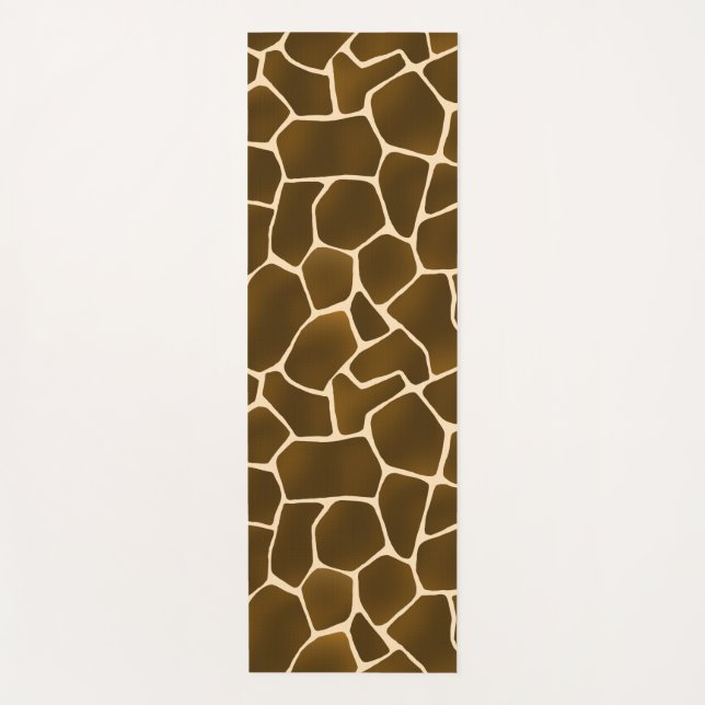 Giraffe Spots Wild Safari Tierhaut Print Yogamatte (Vorderseite)