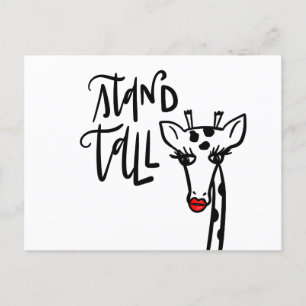 Giraffe Stand Tall, handschriftlich Postkarte