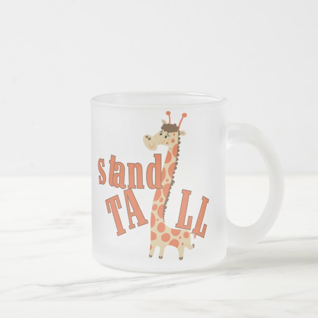 Giraffe Stand Tall Mattglastasse (Rechts)