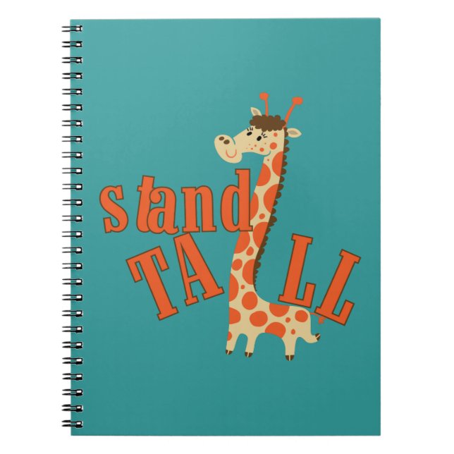 Giraffe Stand Tall Notizblock (Vorderseite)