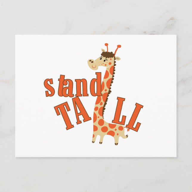 Giraffe Stand Tall Postkarte (Vorderseite)