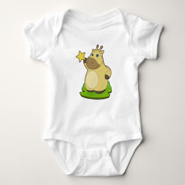 Giraffe Star Baby Strampler (Vorderseite)